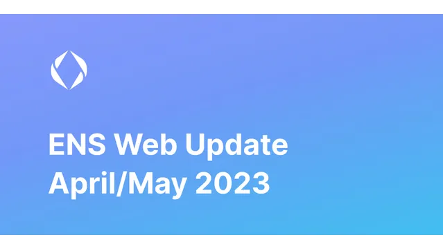 ENS Web Update April/May 2023